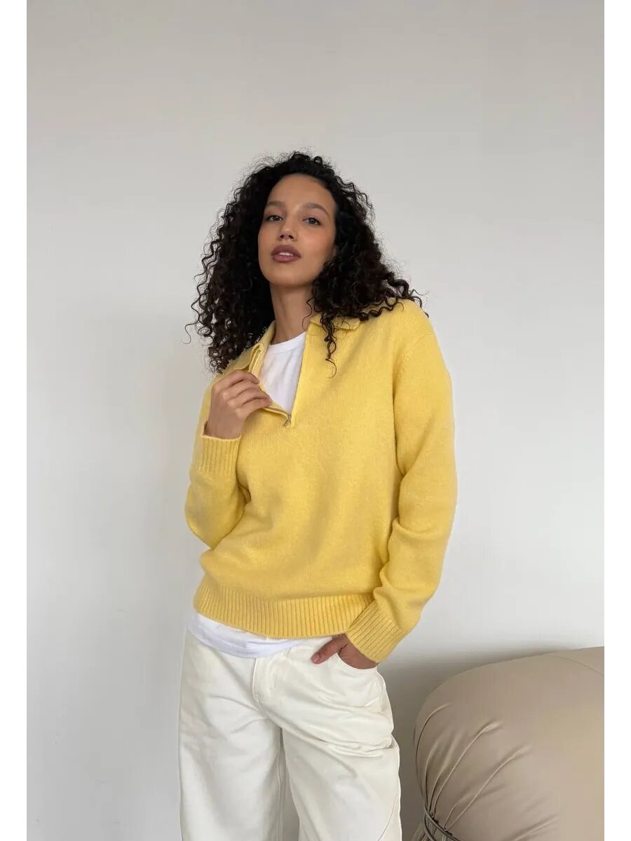 Джемпер Vitalounge, размер 42-44, желтый — фото 1