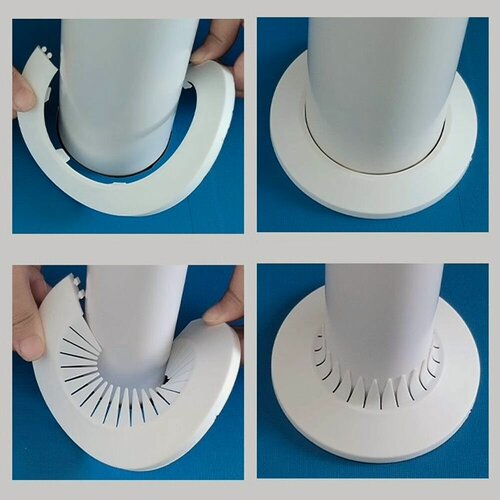 Изображение товара Декоративное покрытие трубы, обход трубы 16 мм-40 мм, белый, вкл. 10 шт.