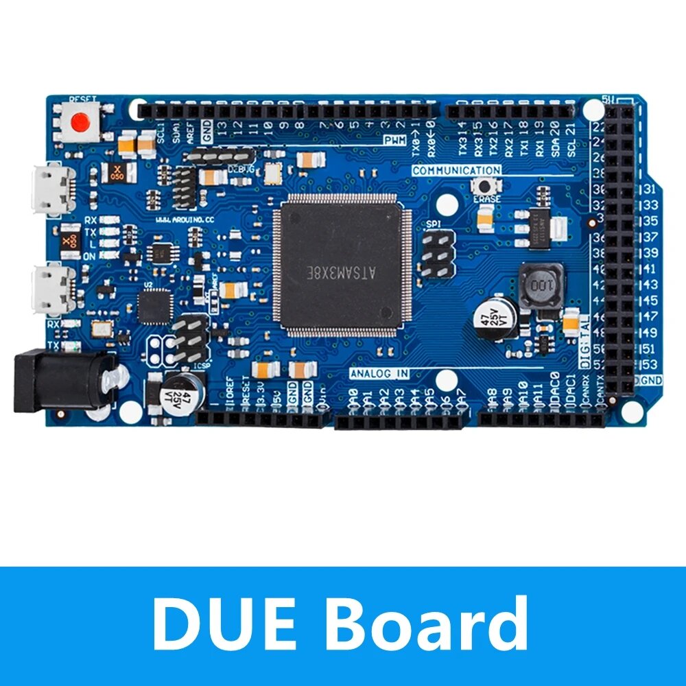 Официальная совместимая плата DUE R3 SAM3X8E 32-битная ARM Cortex-M3/ Mega2560 R3 Duemilanove 2013 для Arduino Due Board с кабелем, due board