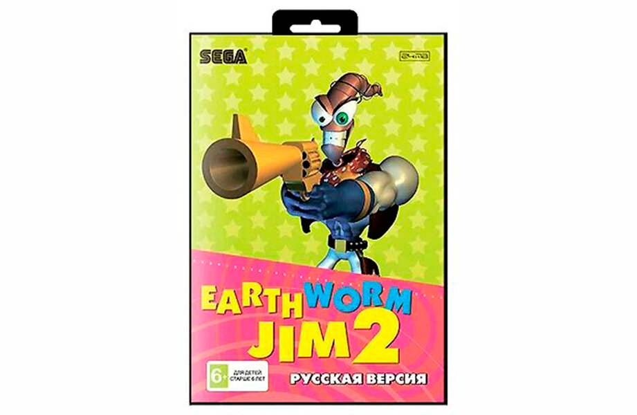 Картридж 16 бит одноигровый EARTHWORM JIM 2 (Русская версия) 24Мб