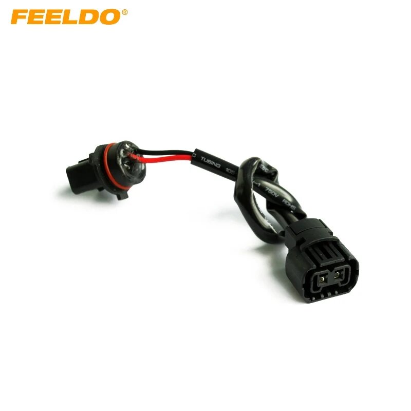 FEELDO автомобильный разъем 5202/H16/2504/PSX24W, адаптер гнездового разъема к разъему P13W с жгутом проводов, кабель HID/светодиодное преобразование