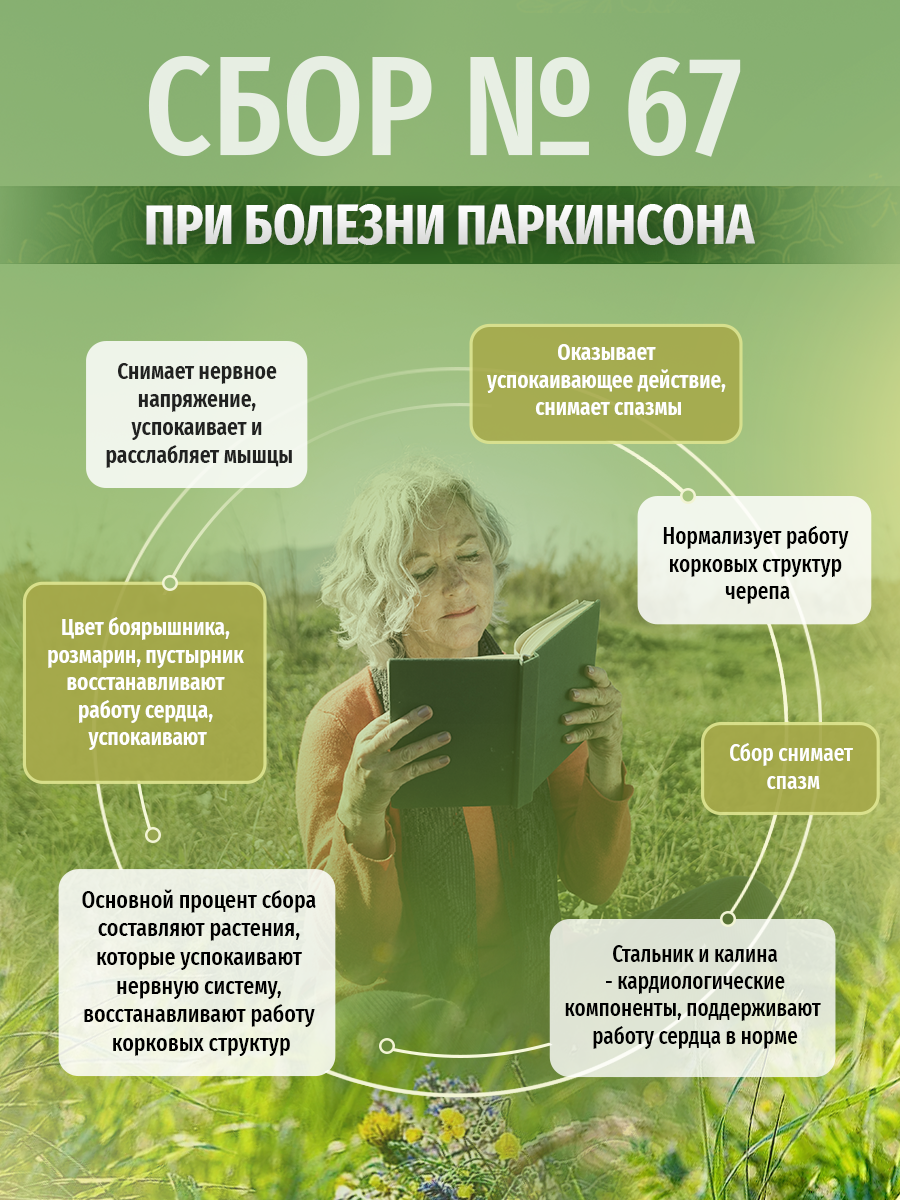 Картинки Травяной бор "Травы Кавказа" № 67, для помощи при болезни Паркинсона