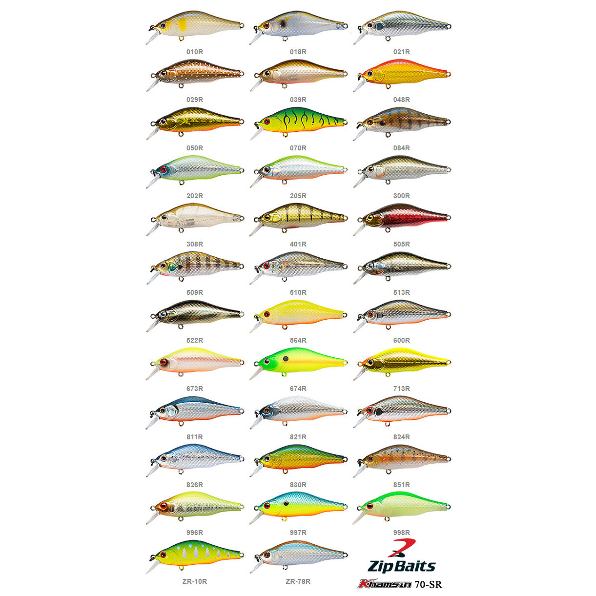 Воблер ZipBaits Khamsin 70 SP-SR, 70 мм, 9,5 гр, 1-1,5 м, #997 — фото 1
