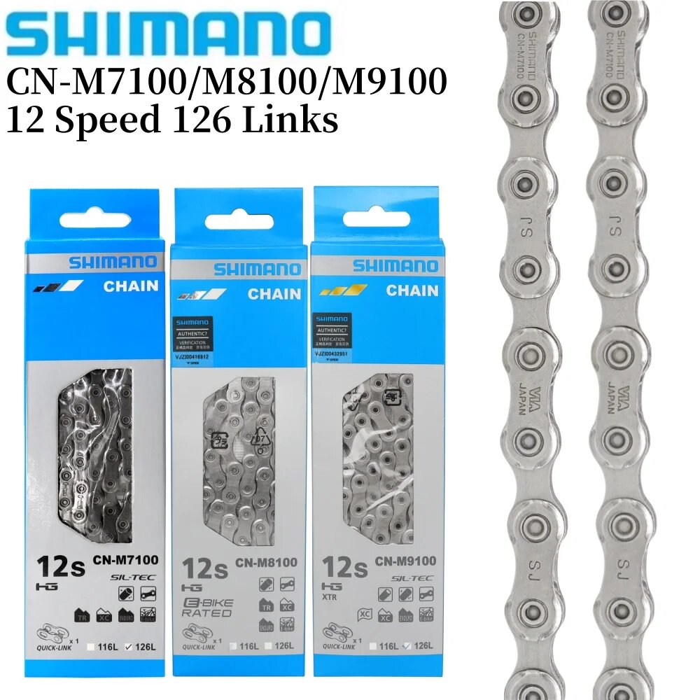 SHIMANO SLX XT XTR 12-скоростная цепь для горного велосипеда — фото 1