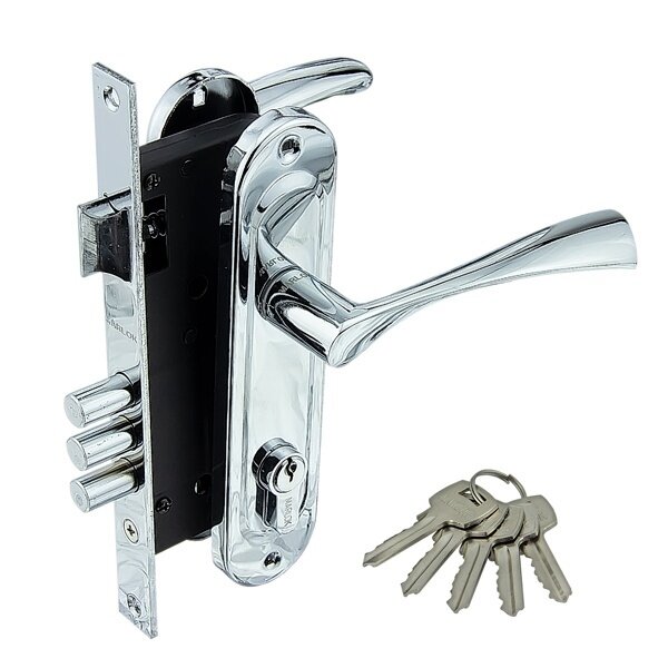 Замок врезной MARLOK 70/L76 3RB 3 ригеля межосевое расстояние 70 мм СР (хром)