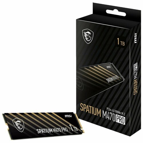 Твердотельный накопитель SSD MSI M2 2280 1TB SPATIUM M470 PRO Client SSD S78-440L0J0-P83 PCIe Gen4x4 with NVMe 7664₽