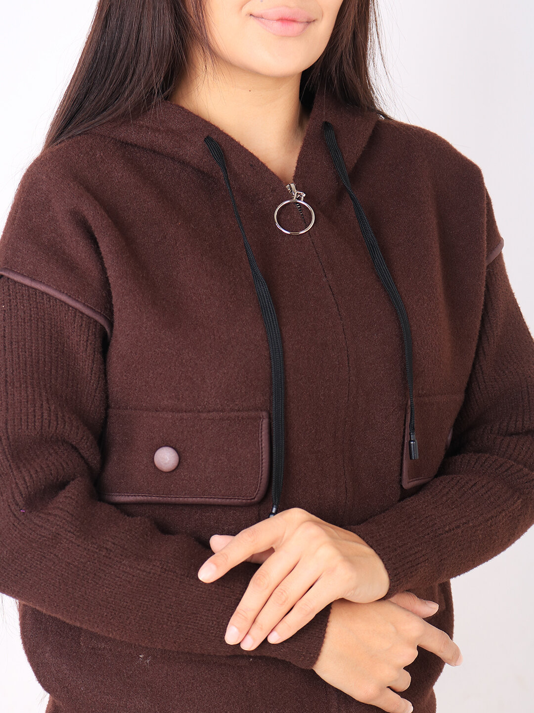 Пальто, размер One Size, Шоколадный — фото 1