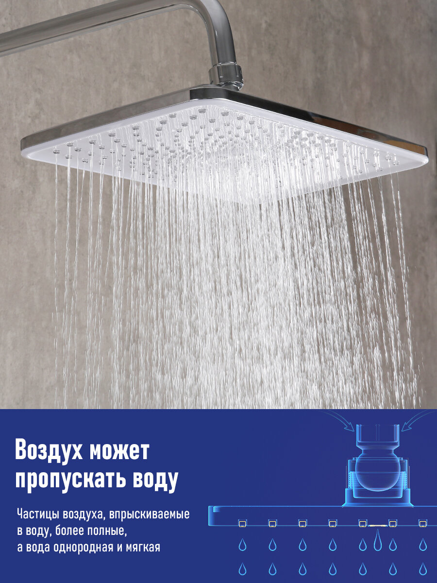 Душевая стойка Frap H71 со смесителем, хром - фото №6