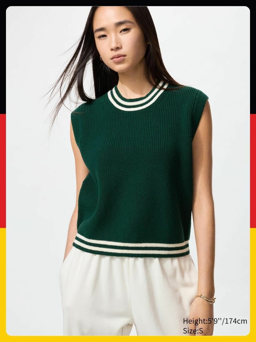 Лонгслив Uniqlo, размер XL, , зеленый