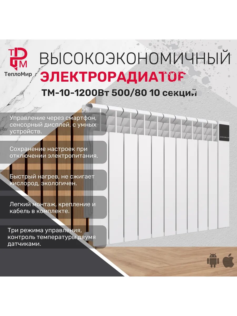 Электрорадиатор Тепломир ТМ 10 1200