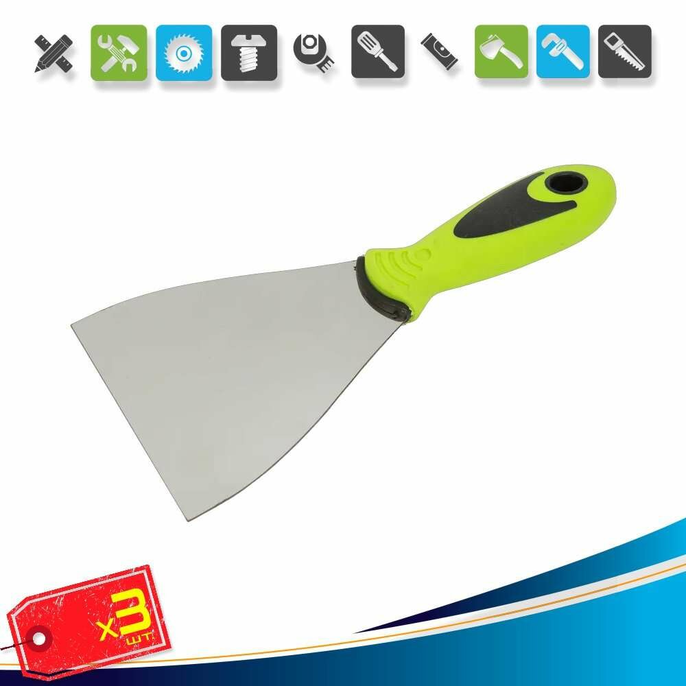 (3шт) х Шпатель Dominus Профи 100 мм нержавеющая сталь