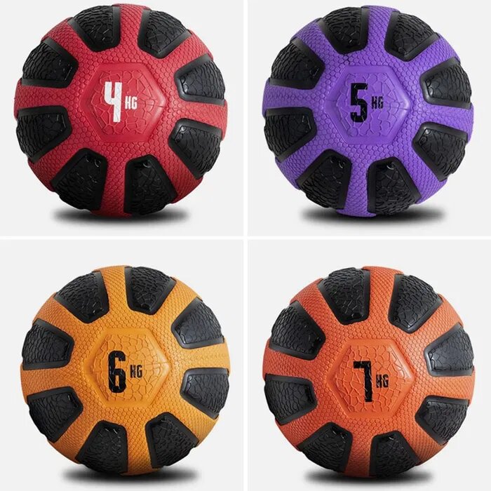 Медбол, для реабилитации и фитнеса, нескользящая поверхность