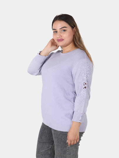 Свитер , размер OneSize, сиреневый — фото 1