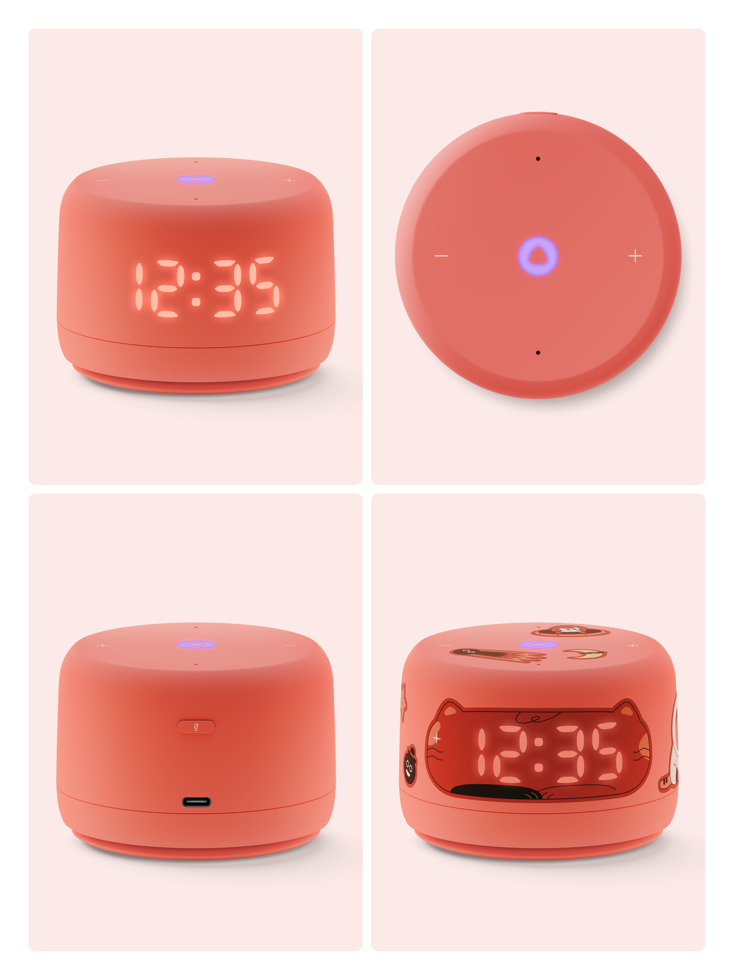 Домашняя мультимедийная платформа Яндекс Станция Лайт 2-го поколения, коралловый — фото 1