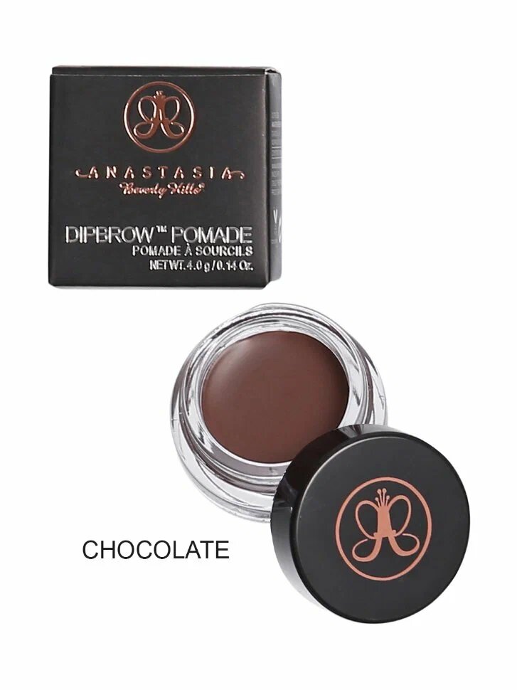 Гель-краска помадка для бровей Anastasia Beverly Hills Dipbrow Pomade, 4г, chocolate