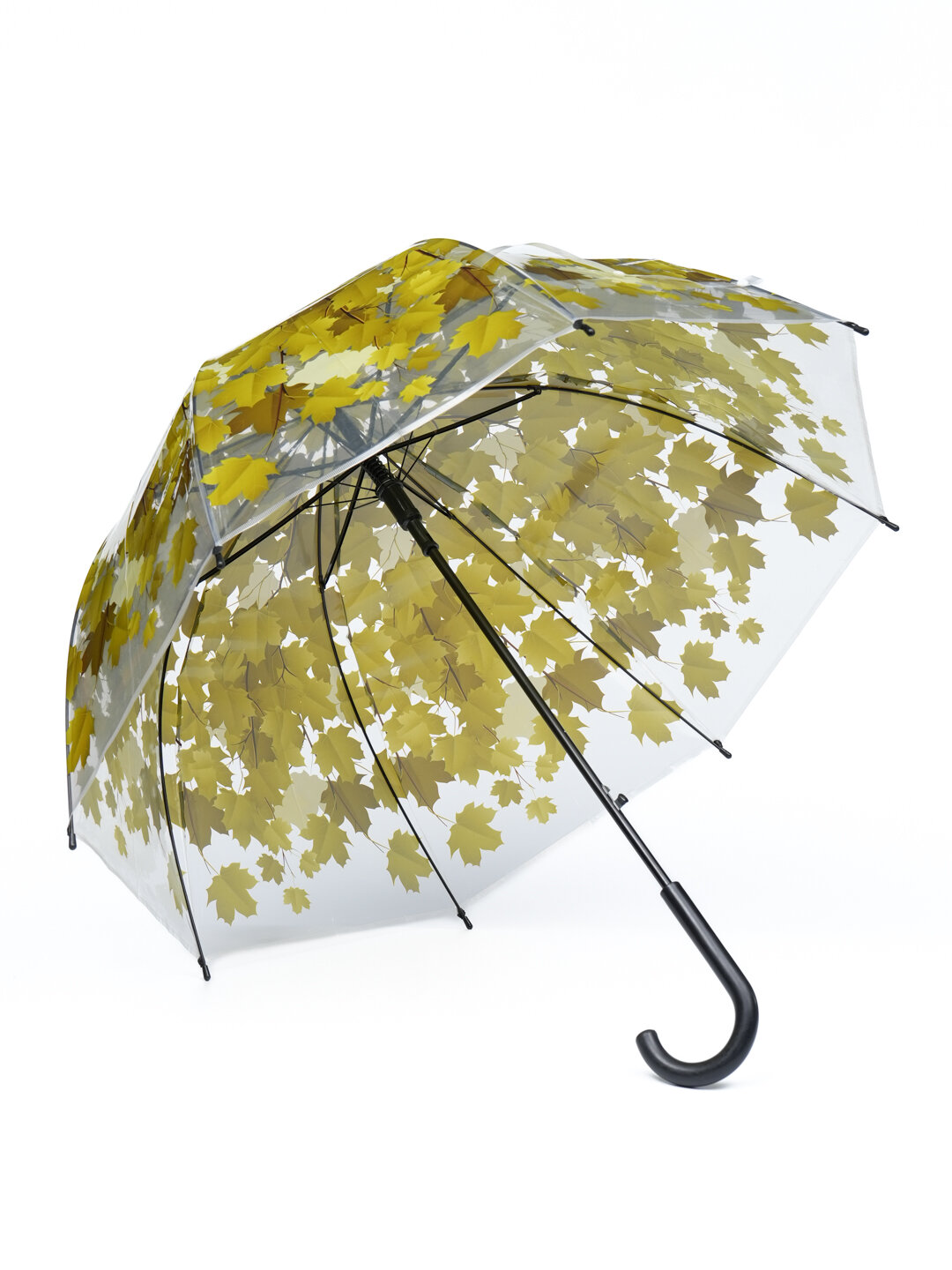 Зонт-трость , желтый, зеленый, оранжевый — фото 1