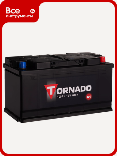 Изображение товара Аккумулятор TORNADO 6ст 100 NR 12‑вольтовый кальциевый автомобильный тип DIN L5 с высоким пусковым током