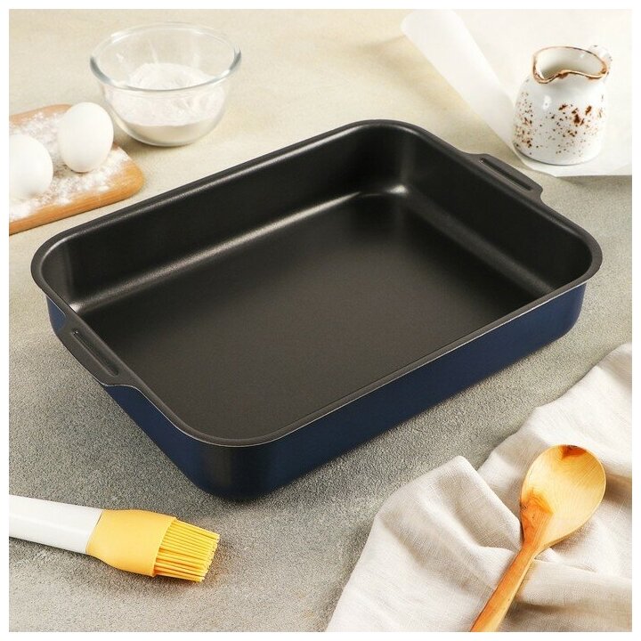 фото Противень Белая калитва 2 цельные ручки, "Экономика", 23х30 см