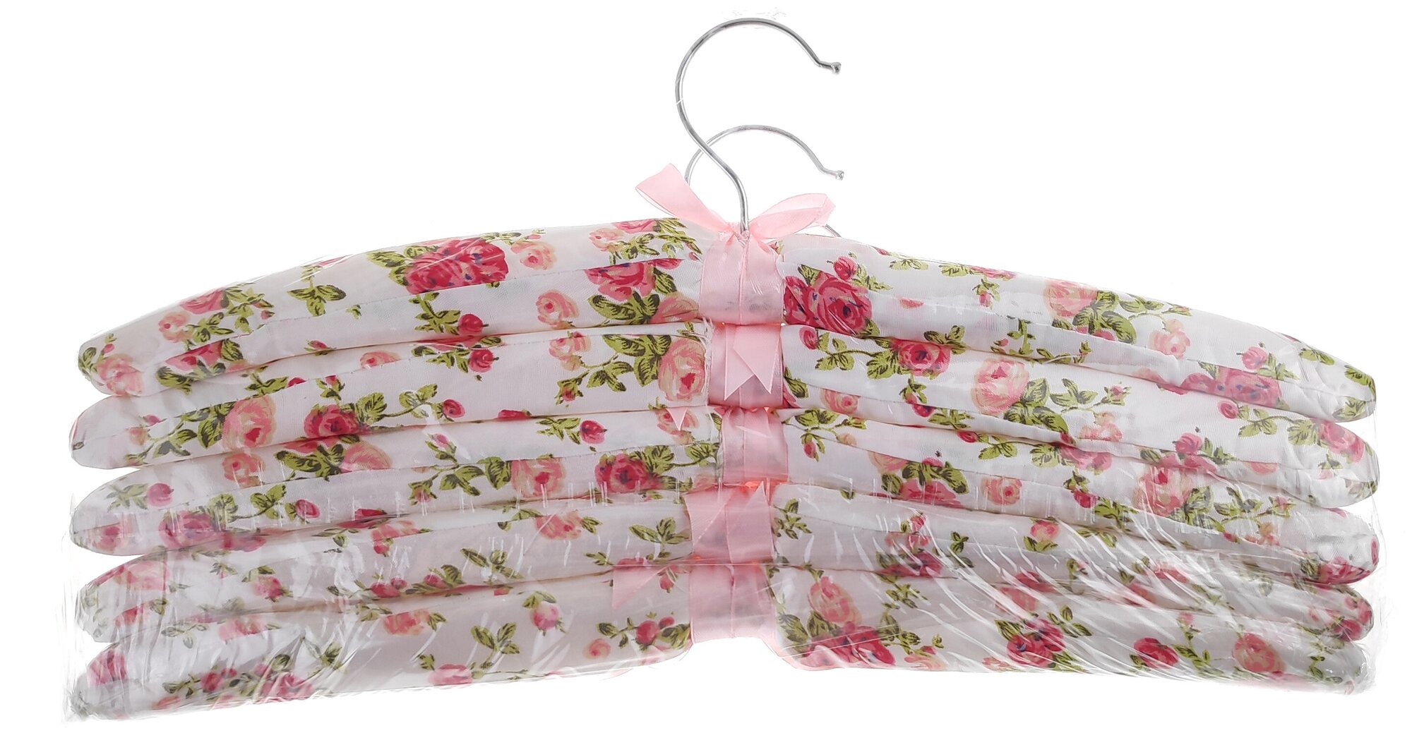 Набор вешалок Цветы  сатин  5шт  длина  38см