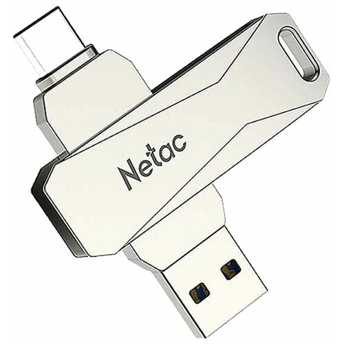 Флешка Netac U782С 128 Гб Light Silver флешка netac us5 512gb usb 3 2 usb type c серый nt03us5c 512g 32ta