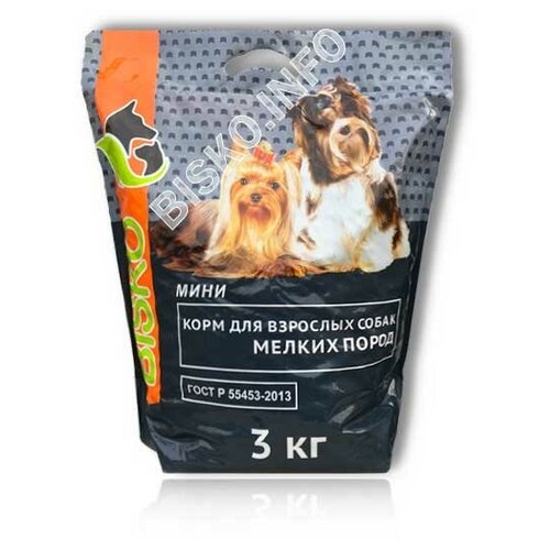 Сухой корм BISKO мини для взрослых собак мелких пород 3 кг