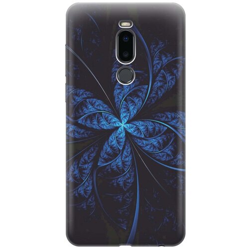 фото Re:paчехол - накладка artcolor для meizu note 8 с принтом "темно-синяя абстракция"
