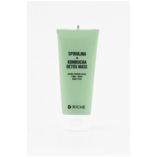 Очищающая маска для лица от прыщей и черных точек RICHE Шпинат Спирулина Рише 439₽