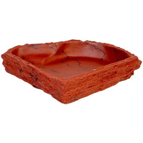 Кормушка-поилка угловая для рептилий LUCKY REPTILE Dish Lava, 23х22.5х5,2см (Германия) кормушка поилка для рептилий lucky reptile sandstone 15x12x3см германия