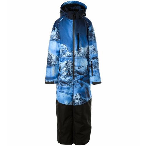 фото Комбинезон huppa, демисезон/зима, карман для ски-пасса, размер 152, синий