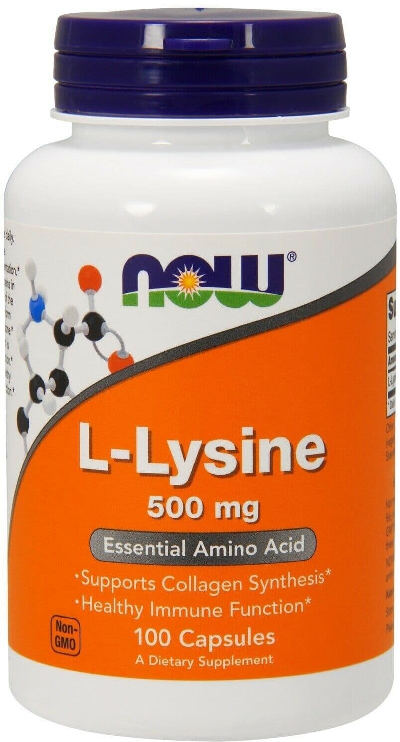 NOW FOODS L-Lysine (L-лизин) 500 мг 100 таблеток (Now Foods)