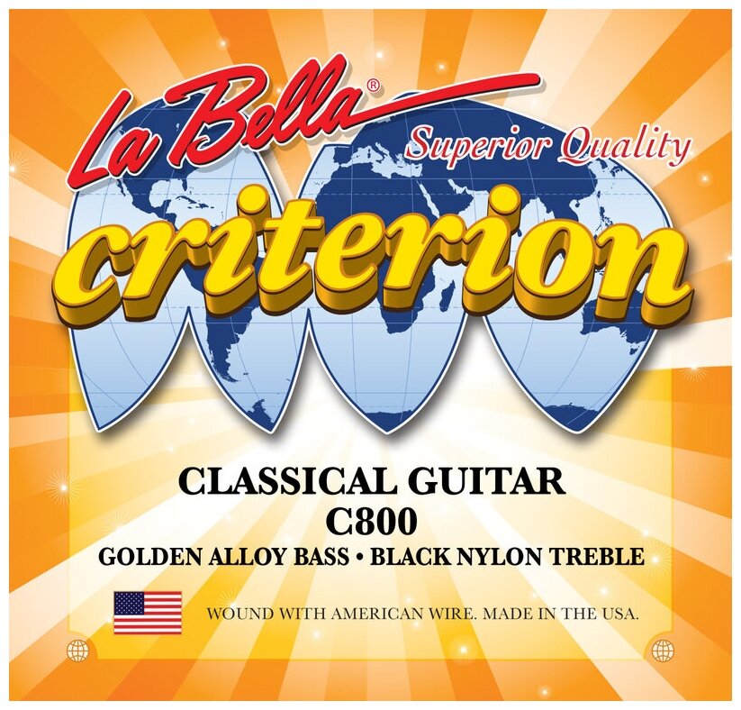 C800 Criterion Комплект струн для классической гитары La Bella