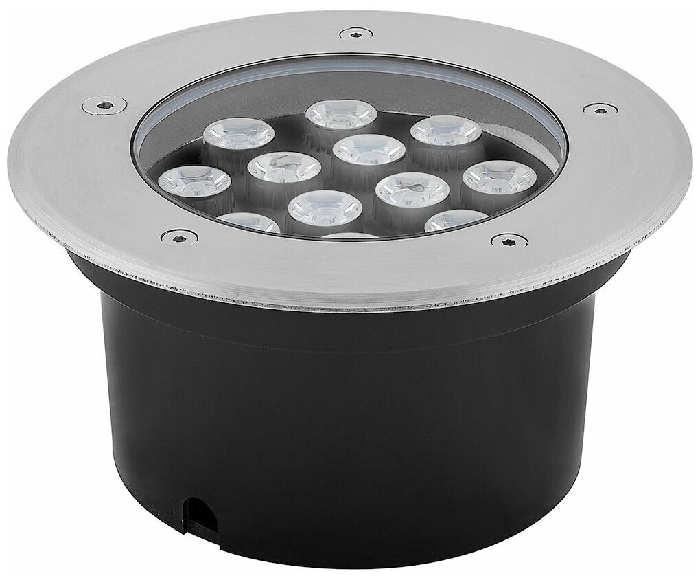 Светильник тротуарный,12LED зеленый, 12W, 180*H85mm, внутренний диаметр: 130mm, IP 67, SP4114