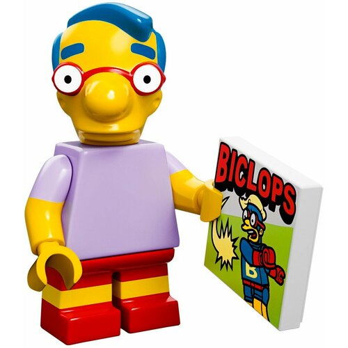 Минифигурка Лего 71005-9 : серия COLLECTABLE MINIFIGURES Lego The Simpsons; Milhouse Van Houten (Милхаус Ван Хутен) lego 71005 11 апу нахасапимапетилон со стаканом коллекционная минифигурка лего симпсоны 1 серия