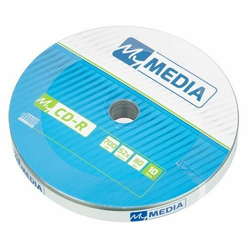 Оптический диск CD-R MYMEDIA 700МБ 52x, 10шт, pack wrap [69204]
