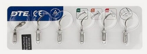 Изображение товара WOODPECKER/Комплект насадок к стоматологическому скалеру DTE (GD1x2, GD2, GD4, PD1, ED1), 6 шт