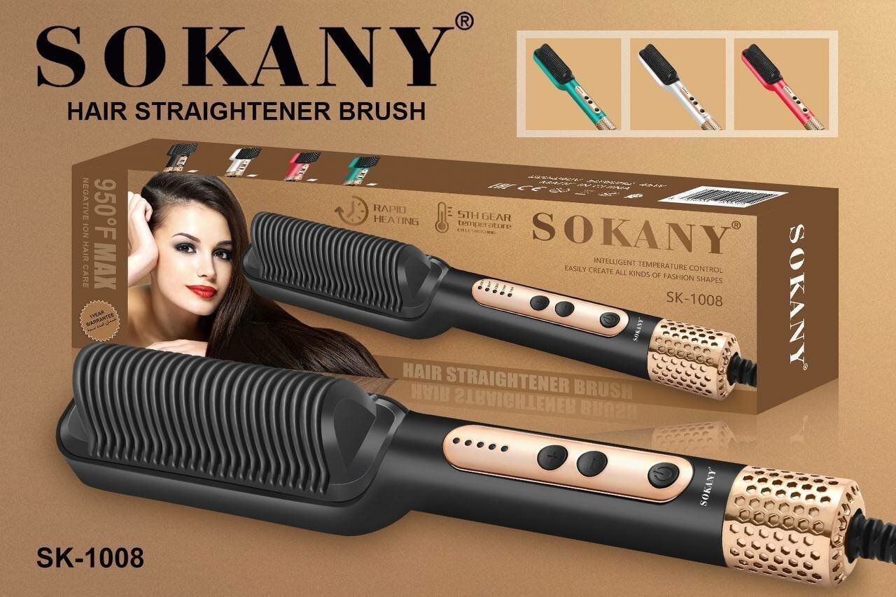 Расчёска Выпрямитель Sokany SK-1008 - фотография № 1