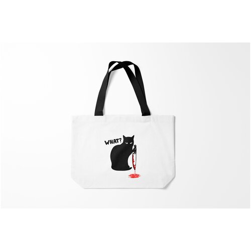 фото Сумка-шоппер / 46х35 см / звери / коты и кошки what cat burnettie
