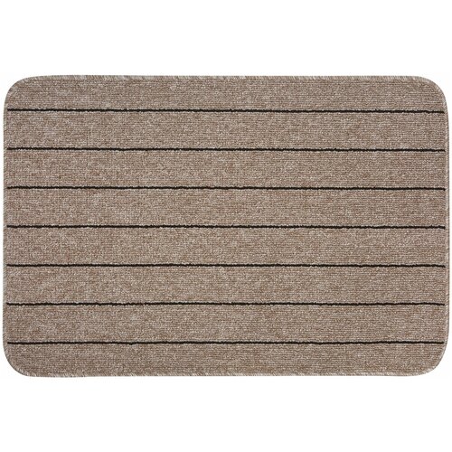 Коврик Como 67x100 см полипропилен цвет мокко/чёрный