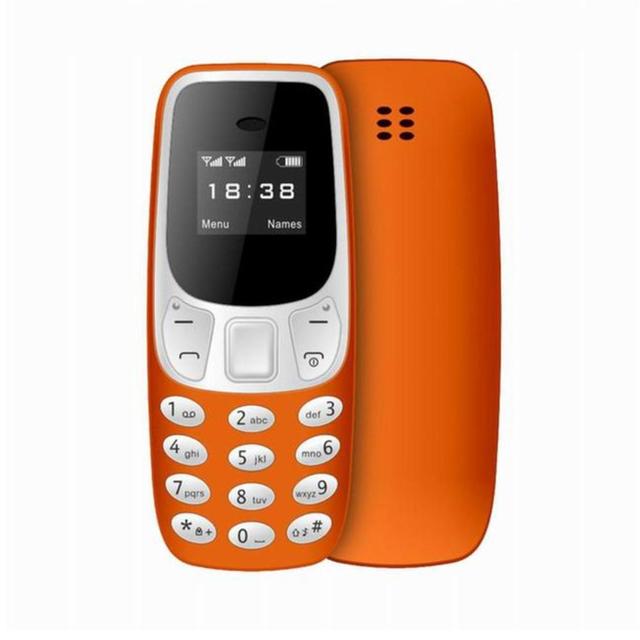 Мини телефон BM10, 2SIM, с функцией изменения голоса, оранжевый