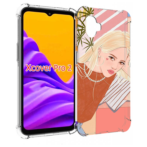 Чехол MyPads летняя-девочка женский для Samsung Galaxy Xcover Pro 2 задняя-панель-накладка-бампер