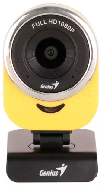 Веб-камера Genius QCam 6000 желтая (Yellow), 1080p Full HD, Mic, 360°, универсальное мониторное крепление, гнездо для штатива