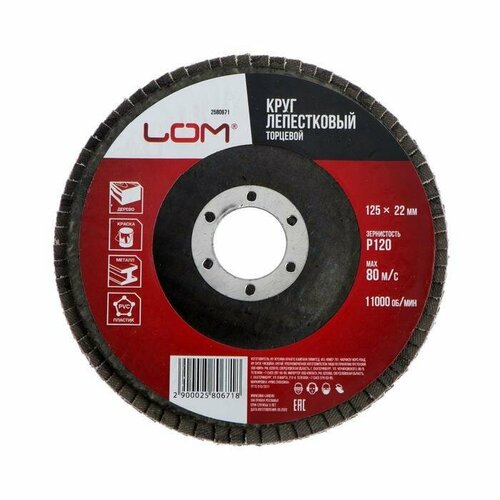 Круг лепестковый торцевой 125 х 22 мм Р120 500₽