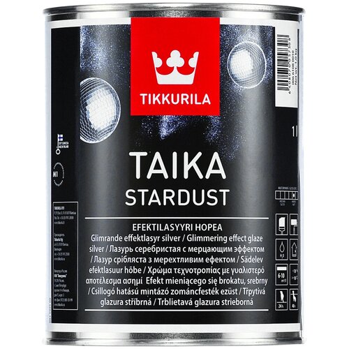 TIKKURILA TAIKA STARDUST лазурь с мерцающим эффектом, глубоко матовая, серебристый (0,9л)