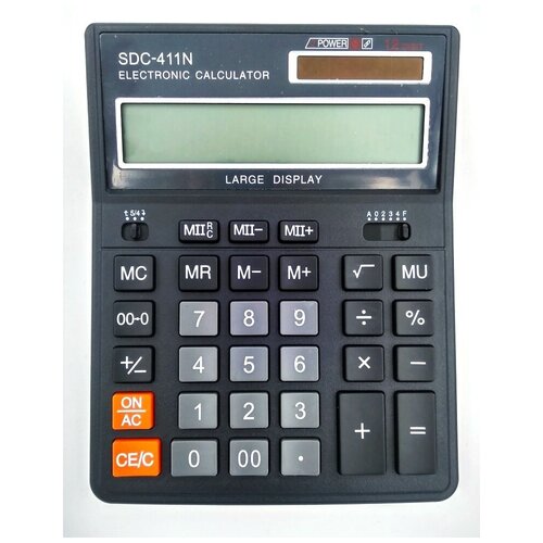 Калькулятор 12 разрядов настольный большой SDC-421S/SDC-411N, калькулятор для вычислений, калькулятор для ЕГЭ, калькулятор для школы, калькулятор для работы
