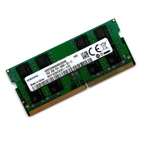 Модуль памяти для ноутбука SODIMM DDR4 16GB PC21300 2666 МГц Samsung M471A2K43CB1-CTD 10343₽
