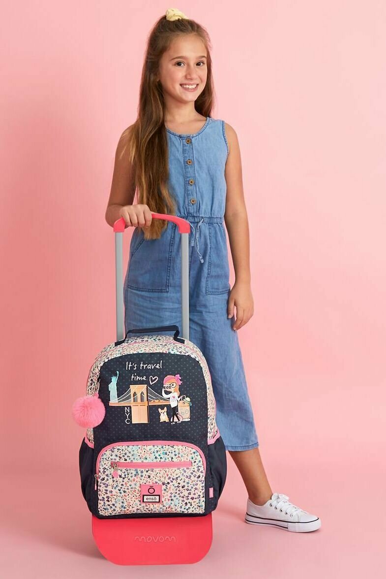 Рюкзак для девочки 42 см на тележке Enso Travel Time