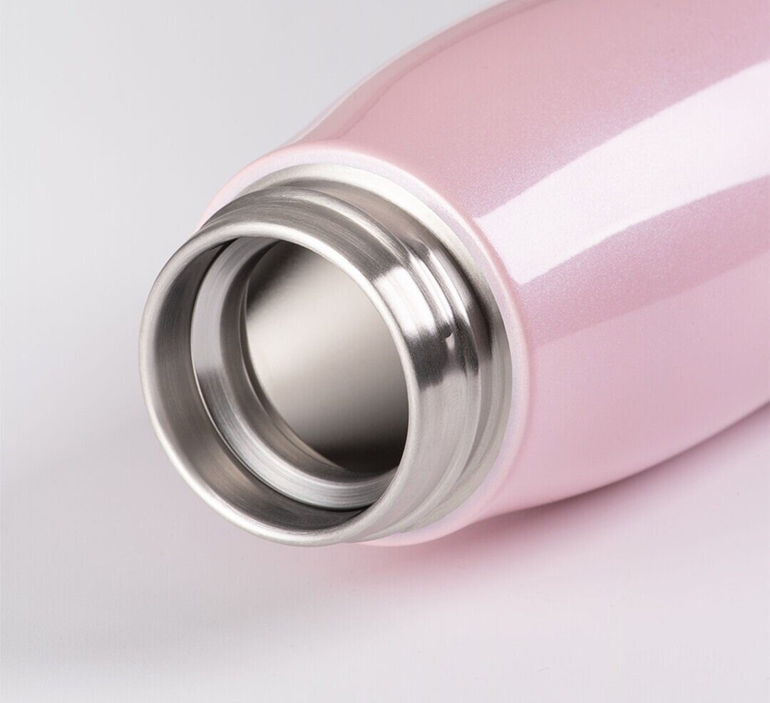Термос Funjia "Memory" Accompanying Vacuum Flask, 400 мл, розовый - фотография № 3