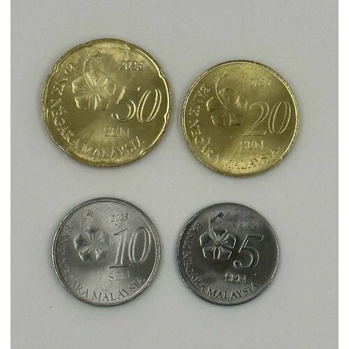 Набор монет Малайзия 4 монеты 2022-2023 год UNC набор монет испания 2012 год