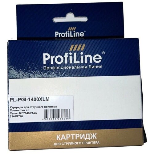 картридж ds mb2340 Картридж PGI-1400XL M для Canon MB2140, MB2740, MB2040, MB2340 ProfiLine пурпурный