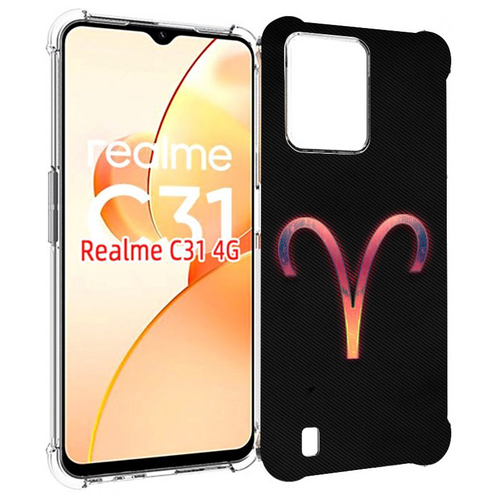 Чехол MyPads знак зодиака овен 1 для OPPO Realme C31 задняя-панель-накладка-бампер чехол mypads знак зодиака лев 1 для oppo realme c31 задняя панель накладка бампер